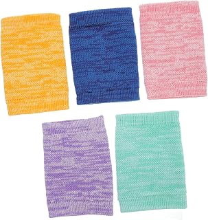 KALLORY 10 Peças Manguito Protetor De Pulso Pulseira De Polegar Bolas De Tênis Coloridas Pulseira Masculina Corrida Faixa De Suor Pulso Suporte De Pulso Fino Tiras De Túnel Do Carpo