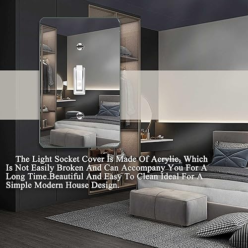 Miniatura 46 de Placas de interruptor de luz de espejo, cubiertas de salida de placa de pared duradera, placas de interruptor de espejo de acrílico y cubiertas