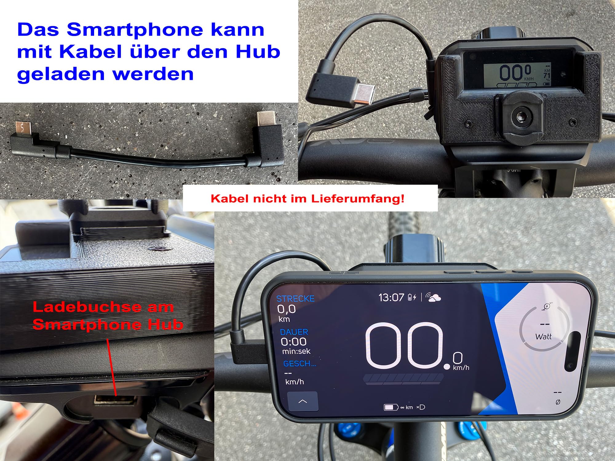 Adapter für SP Connect SPC+ Smartphone-Hüllen und Bosch eBike SmartphoneHub (schwarz)
