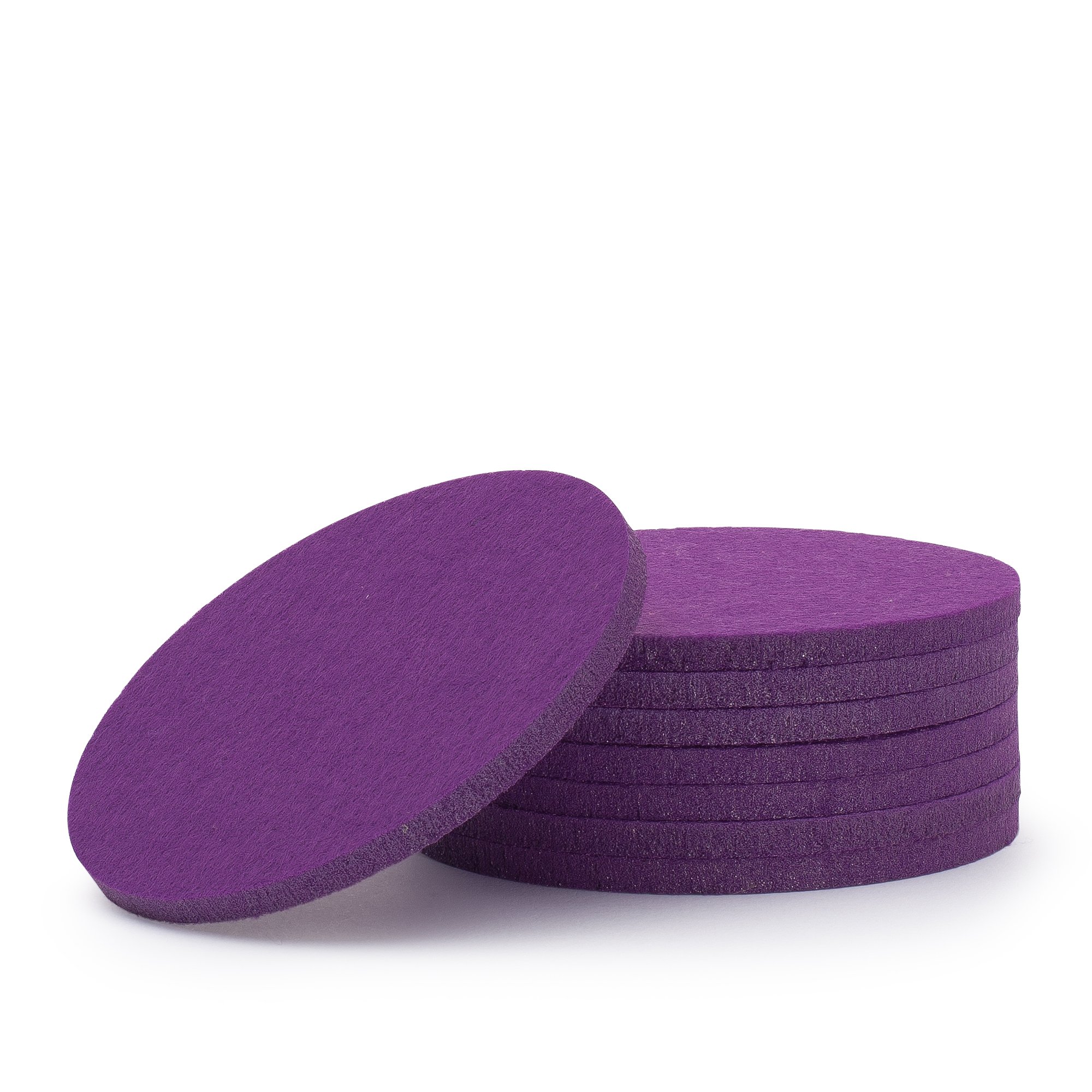 FILU Sottobicchieri In Feltro Rotondi - Confezione Da 8, Diametro 10 Cm, Colore Bordeaux - 4