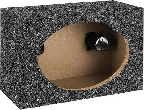 MECCANIXITY Ported Wooden Speaker Enclosure Gray Single Vented 6x9