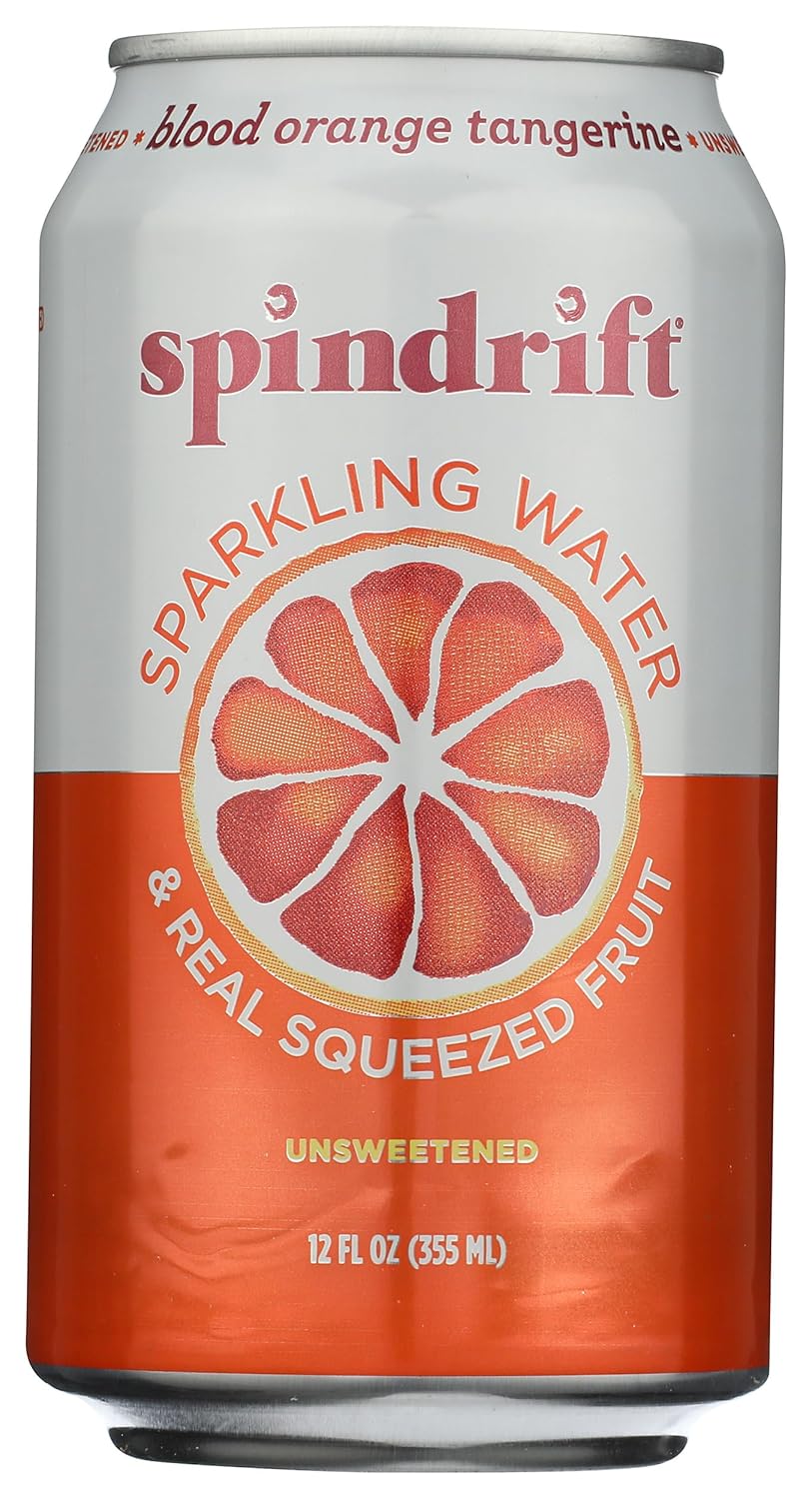SPINDRIFT Blood Orange Tangerine Sparkling Water Single, 12 FZ