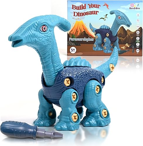 Ben and Bro - Juguetes de dinosaurio para niños de 3 a 5, 6, 7, 8 años, juguetes de dinosaurio desmontables para niños y niñas, kit de construcción