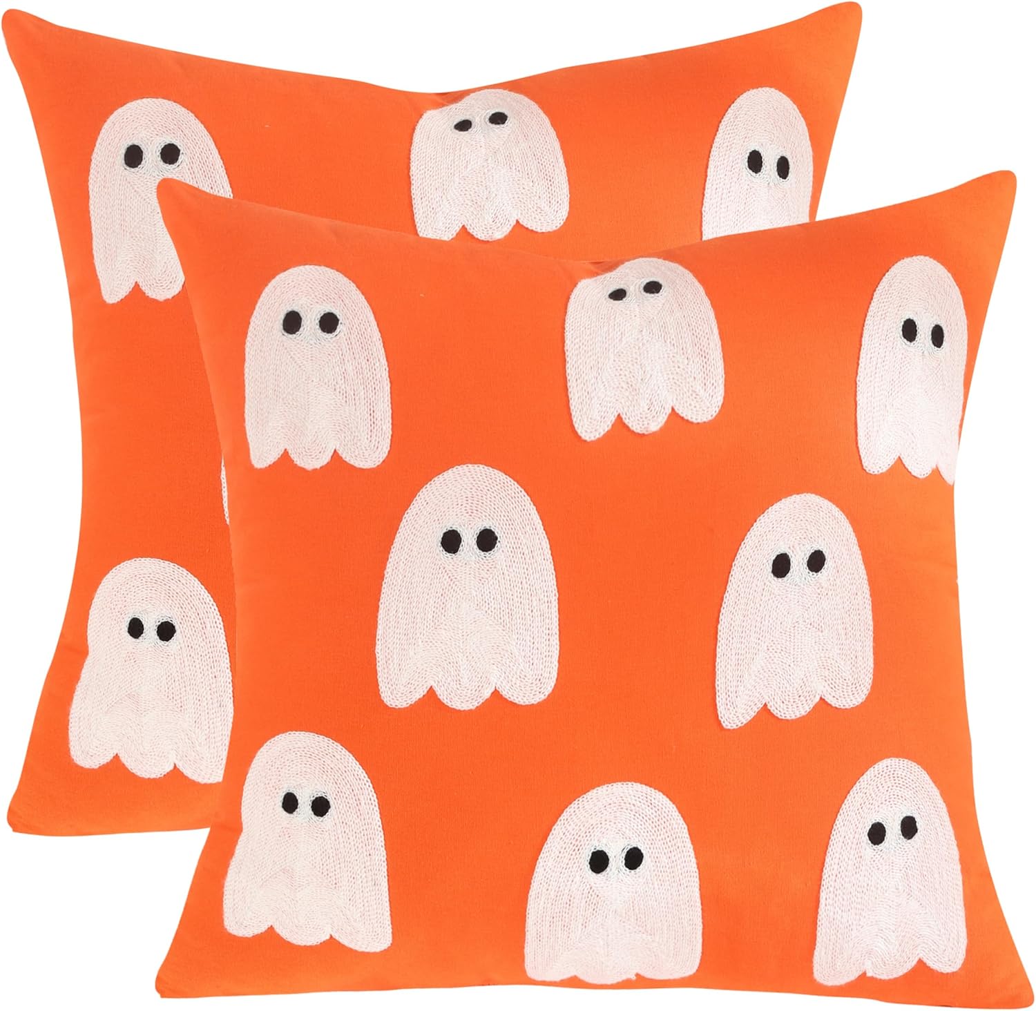 Tosleo Halloween Throw Pillow Covers 18x18 inch Set of 2