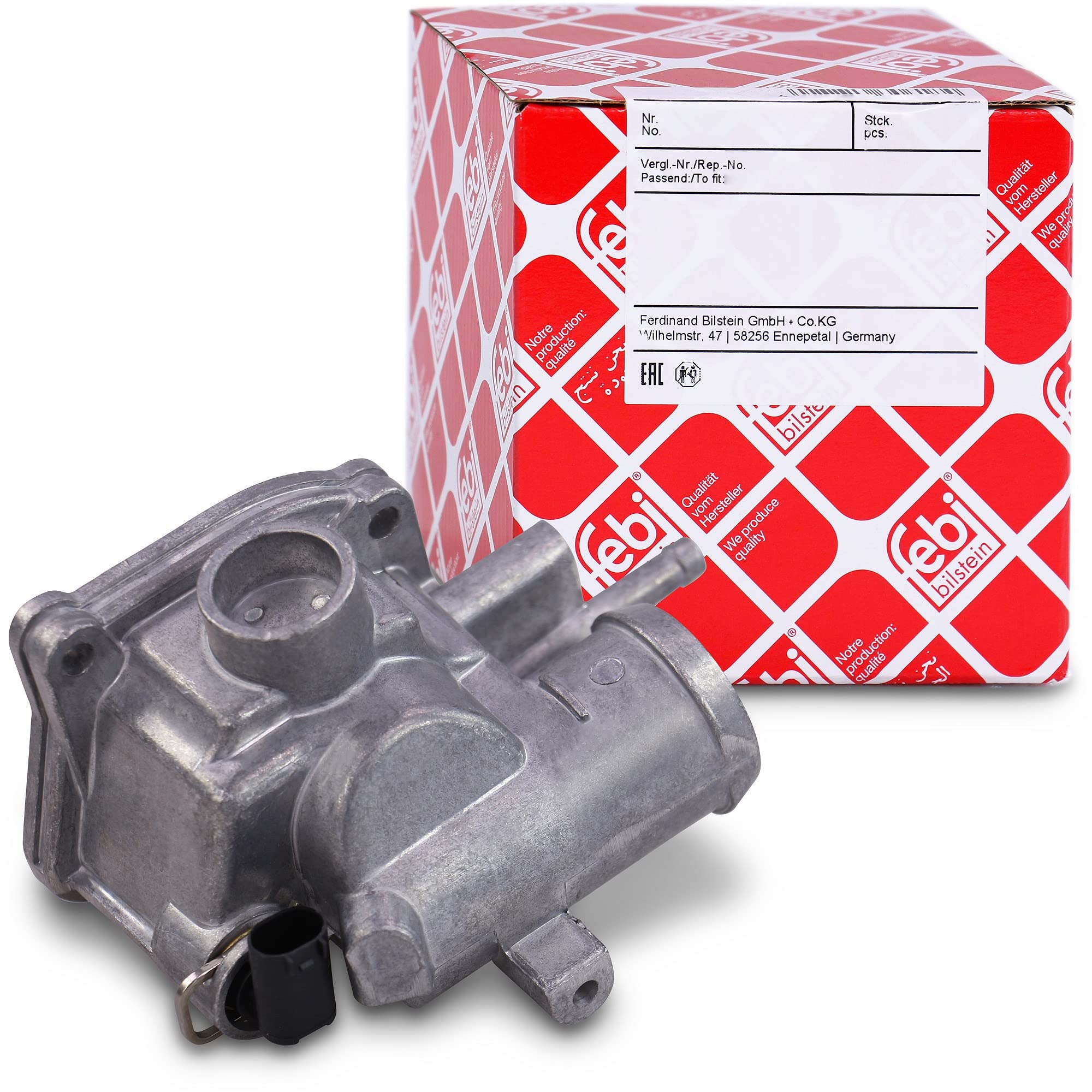 Febi bilstein 102115 - Termostato con alloggiamento, guarnizione e interruttore di temperatura, 1 pezzo