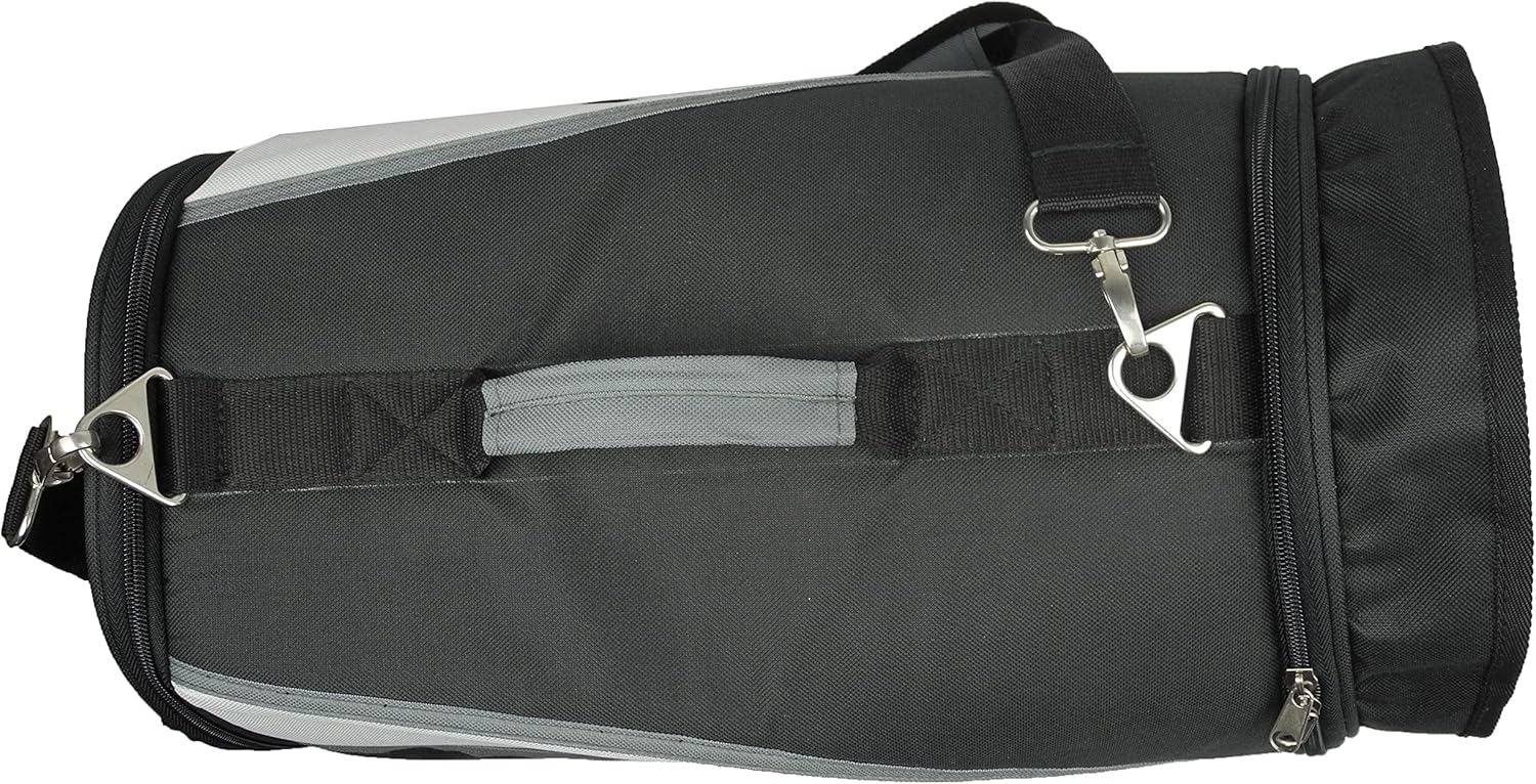 Pet Life ® 'Phenom-Air' Travel Collapsable Folding Airline Approved Cat and Dog Pet Carrier with Shoulder Straps and Pouch