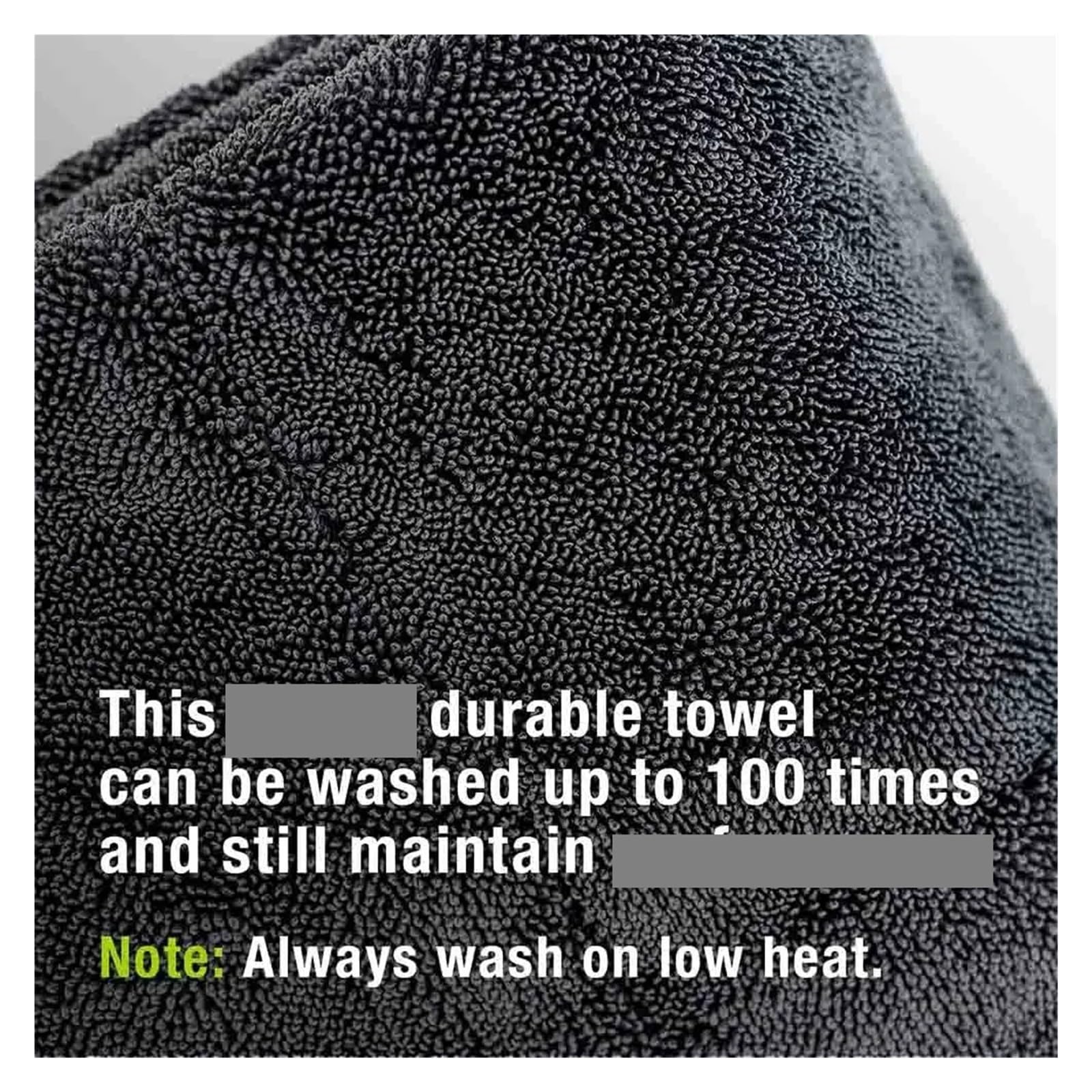 Absorbent Microfiber Towel - Double Sided Twisted Car Home Cleaning Cloth 60X90cm — view 3