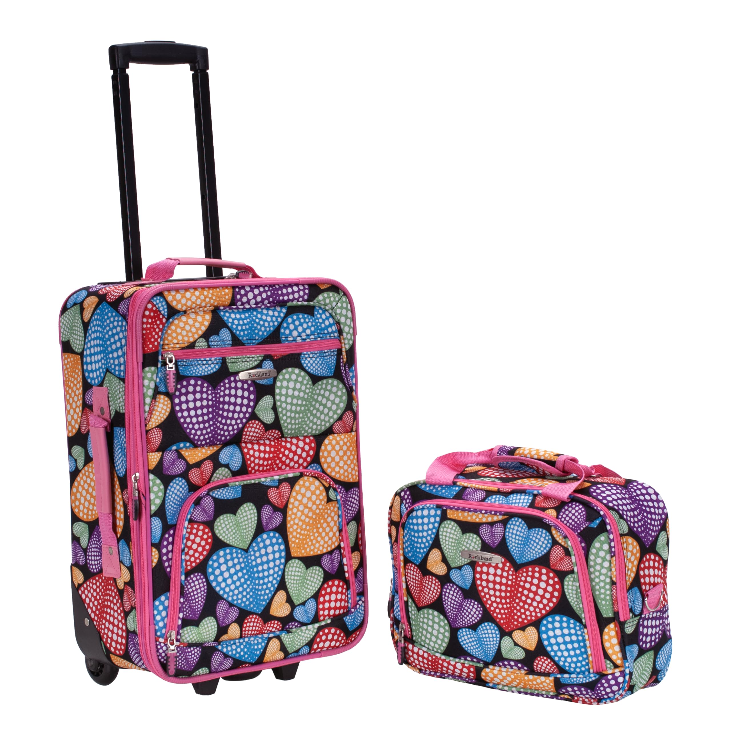 Rockland Fashion Softside Upright Luggage Set, Expandable,New Heart, 2-Piece (14/19)