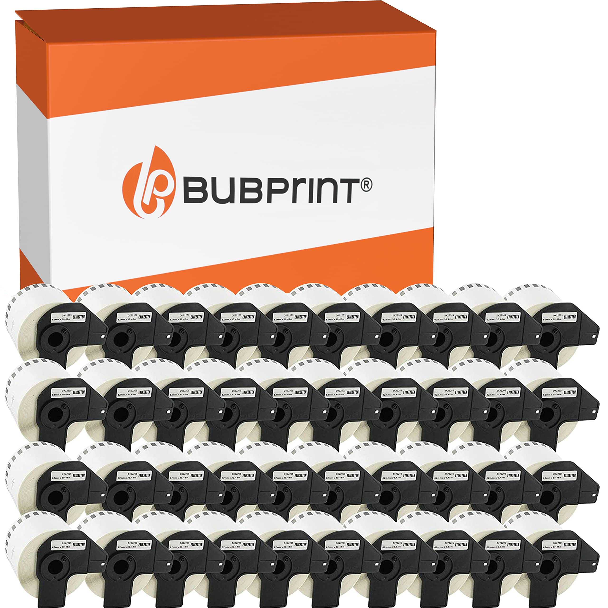 Bubprint 40 Etiketten kompatibel mit Brother DK-22205