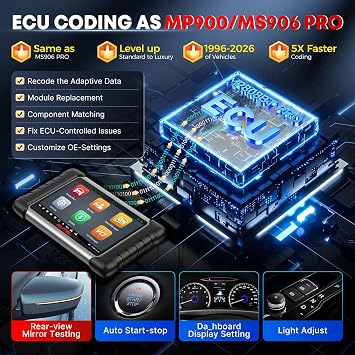 2026 Autel Scanner MaxiPRO MP808BT PRO KIT, 2 Years Update with 11PCS OBD Adapters, Function as MaxiSYS MS906 PRO MS906MAX MP900BT, Up of MS906BT MK900BT MK900, Bidirectional 3000+Test, 30+ Services