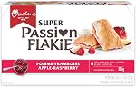 Vachon Super Passion Flakie Apple-Raspberry Flaky Pastries with Fruity and Creamy Filling, Delicious Dessert and Snack Food, 6 Individually Wrapped Cakes, 396 Grams
