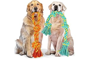 UPSKY Large Dog Rope Toys for Aggressive Chewers, 2 Pack