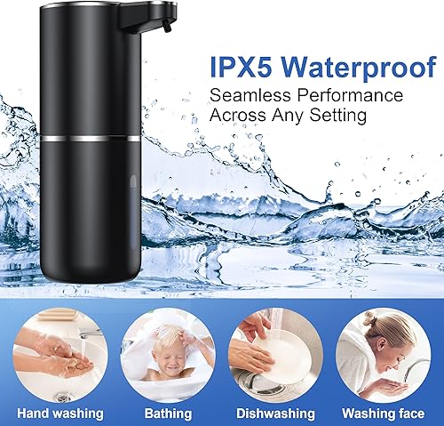 Miniatura 5 de Dispensador automático de jabón, 4 niveles de volumen de jabón ajustables, entrega de jabón 0.25S, capacidad de 12.8 fl ozbomba de sensor sin