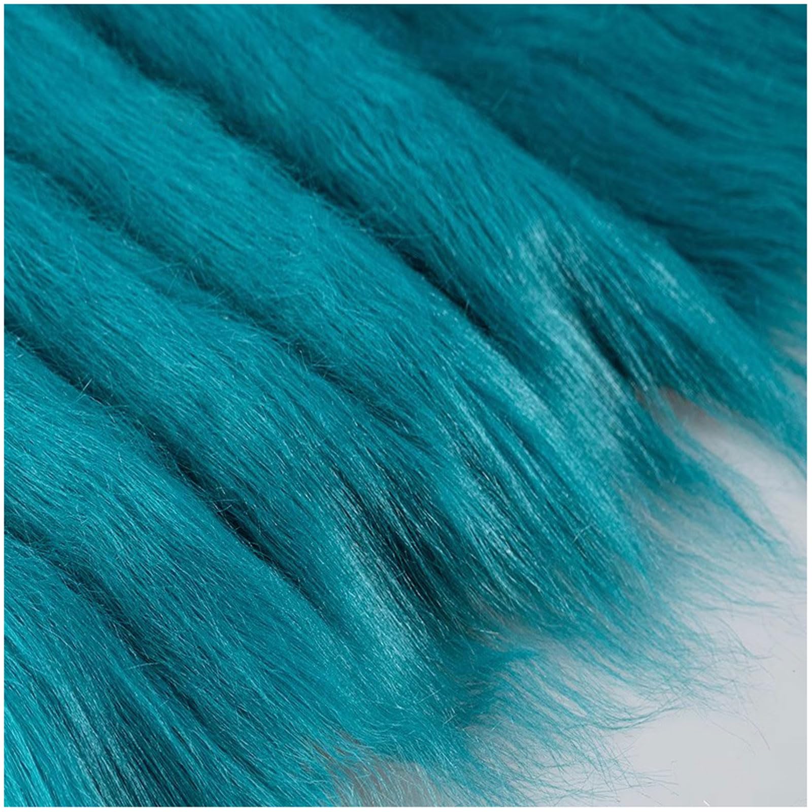 YZRXD Plush Faux Fur Fabric Long Pile 40 Colours Fluffy Craft Artificial Fur Material 180x50cm 70x19 Inch for DIY Crafts Gnomes Beard Cosplay Costume Chair Cover(Color:teal)