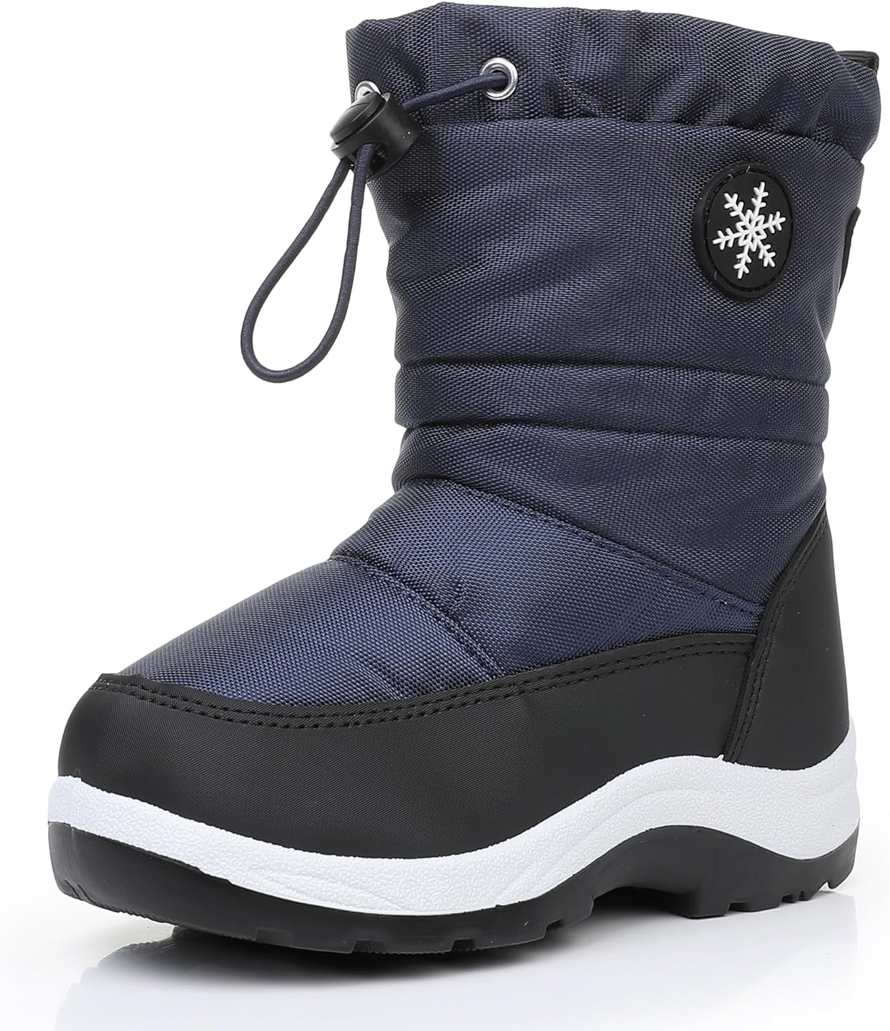 Ahannie Boys Girls Snow Boots Toddler Kids Winter Boots Water Resistant Warm Side Zipper Shoes(Toddler/Little Kid)