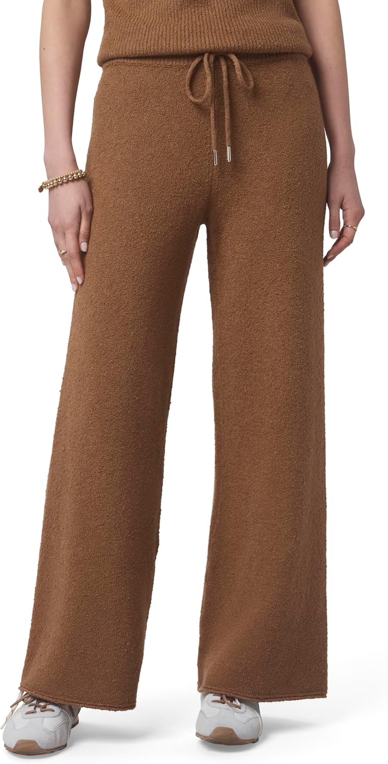 Splendid Women's x Cellajaneblog Boucle Sweater Pants, Caramel, XL