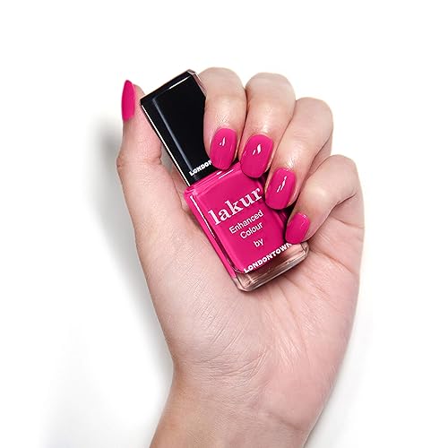 Miniatura 104 de LONDONTOWN Esmalte de uñas brillante rosa polvoriento, Bell Flower lakur, esmalte de uñas vegano resistente a las astillas, 0.40 onzas líquidas Té