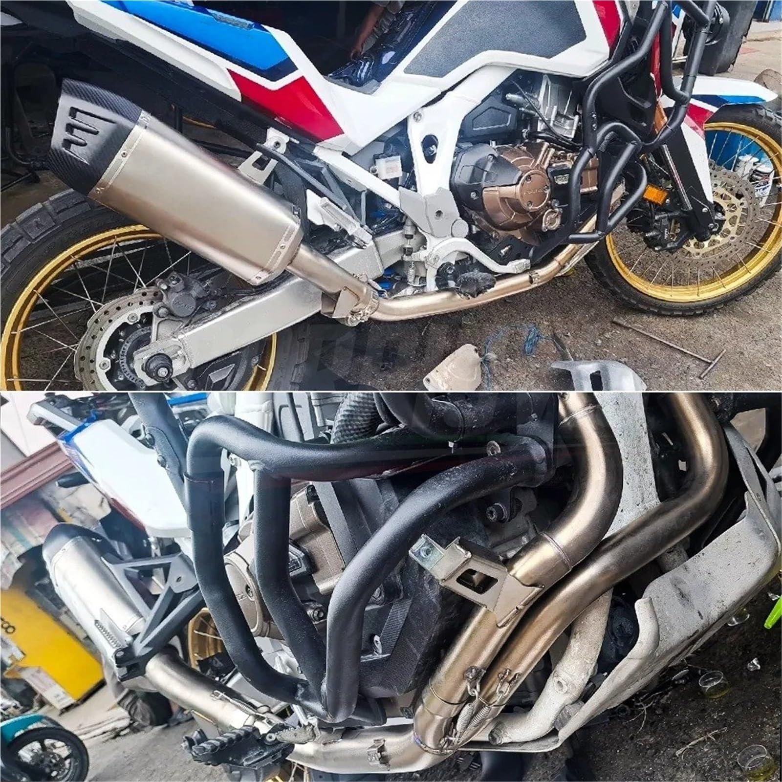 Tubo di scarico moto Per CRF1100L Per L'Africa Per Twin Per Adventure 1100 Per CRF1100 2020-2025 Di Scarico Moto Anteriore Collegamento Tubo Connec silenziatore(Fits)