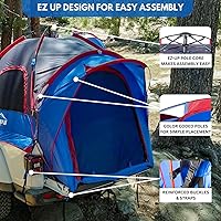 Vista 4 de Pittman - Truck Bed Tent with EZ-UP Design - Truck Tent for Camping - Includes Rain Fly, Extra Wide Entry, Oversize Air Mesh & Porch Cover - Premium