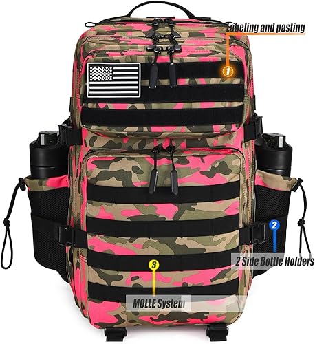 Miniatura 53 de Mochila táctica militar Molle mejorada mochila impermeable militar. Negro