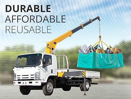 Miniatura 4 de Skywin Bolsa de basura  Bolsas de construcción plegables y reutilizables para residuos, uso múltiple durante renovaciones, resistente al desgarro y