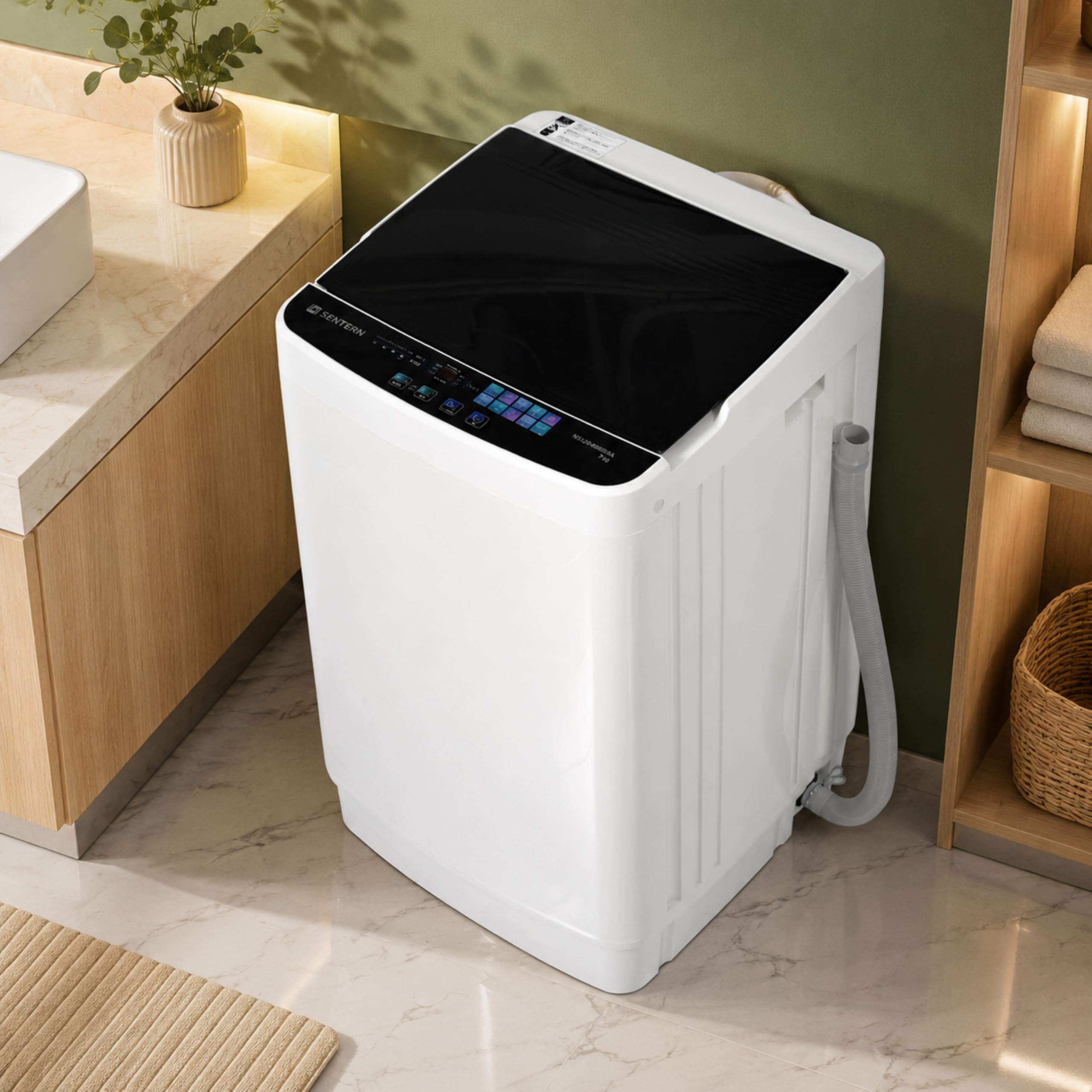 Amazon | [全自動洗濯機 7kg 縦型 幅47×奥行49×高さ80cm コンパクト 10