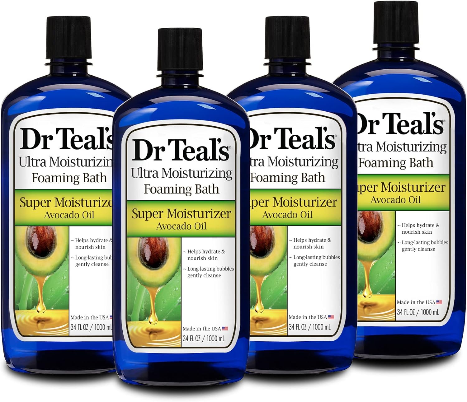 Dr Teal's Foaming Bath with Pure Epsom Salt, Cannabis Sativa Hemp Seed Oil, 34 fl oz (Pack of 4) (Packaging May Vary) : Beauty & Personal Care