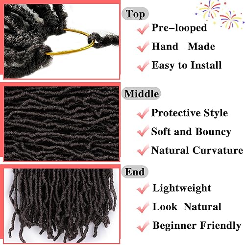 Miniatura 9 de Rastas sintéticas de ganchillo de cabello sintético ombré de 14 pulgadas, 8 paquetes de trenzas de ganchillo preenrolladas, cabello corto y suave de