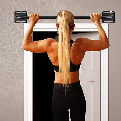 Miniatura 5 de Barra de dominadas resistente para montaje en pared para puerta  Barras de dominadas de entrenamiento de fuerza de construcción totalmente soldadas,