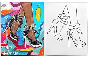 Indigo Art Studio Premium Pre-Drawn Canvases for Painting - 11x14 Inches