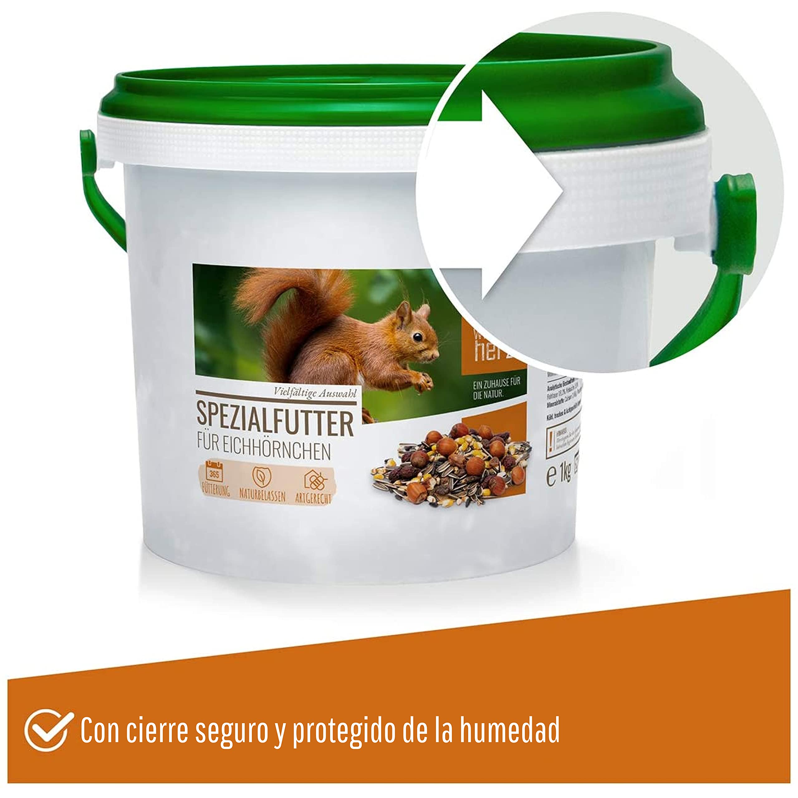 wildtier herz I Alimentación para Ardillas 1kg I Comida de Ardillas para Alimentos - Alimento para Ardilla