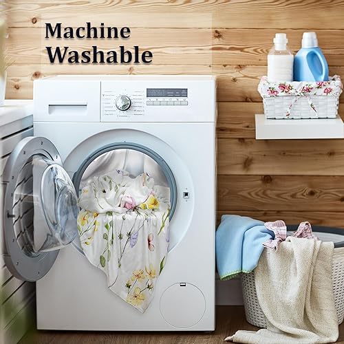 Miniatura 7 de Tupmnbry Manta de flores silvestres con estampado floral botánico, manta de franela súper suave, ligera y esponjosa para cama y sofá, 50 x 60