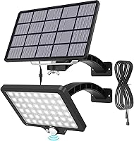 Vista 1 de JACKYLED Reflectores solares para exteriores, luz de seguridad IP65, impermeable, sensor de movimiento, del atardecer al amanecer, luz solar