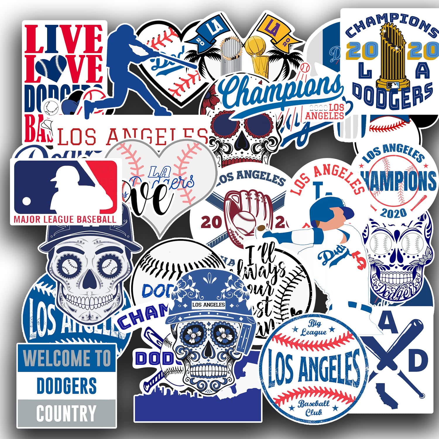 46 PCS American Baseball Stickers for Water Bottle, Laptop, Bicycle, Computer, Motorcycle, Travel Case – Waterproof Vinyl Decals for Kids, Teens,