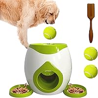 ABUUL Interactive Dog Puzzle Toy: Drop Ball for Treats - 2-in-1 Slow Feeder Dispenser, Anti-Boredom Durable Toy All Breeds (Green)