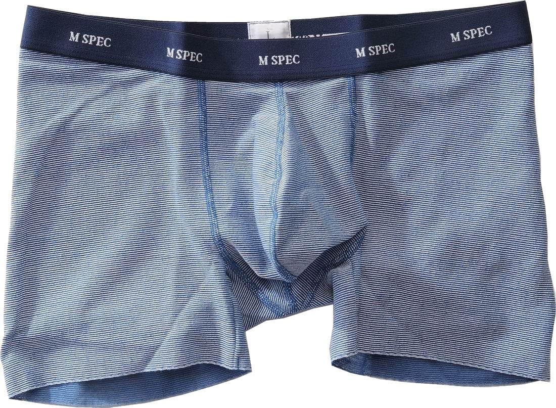 MSPEC Men's 3D-Crotch Bandage Stretch Gauze Hem Lowrise Boxer Briefs