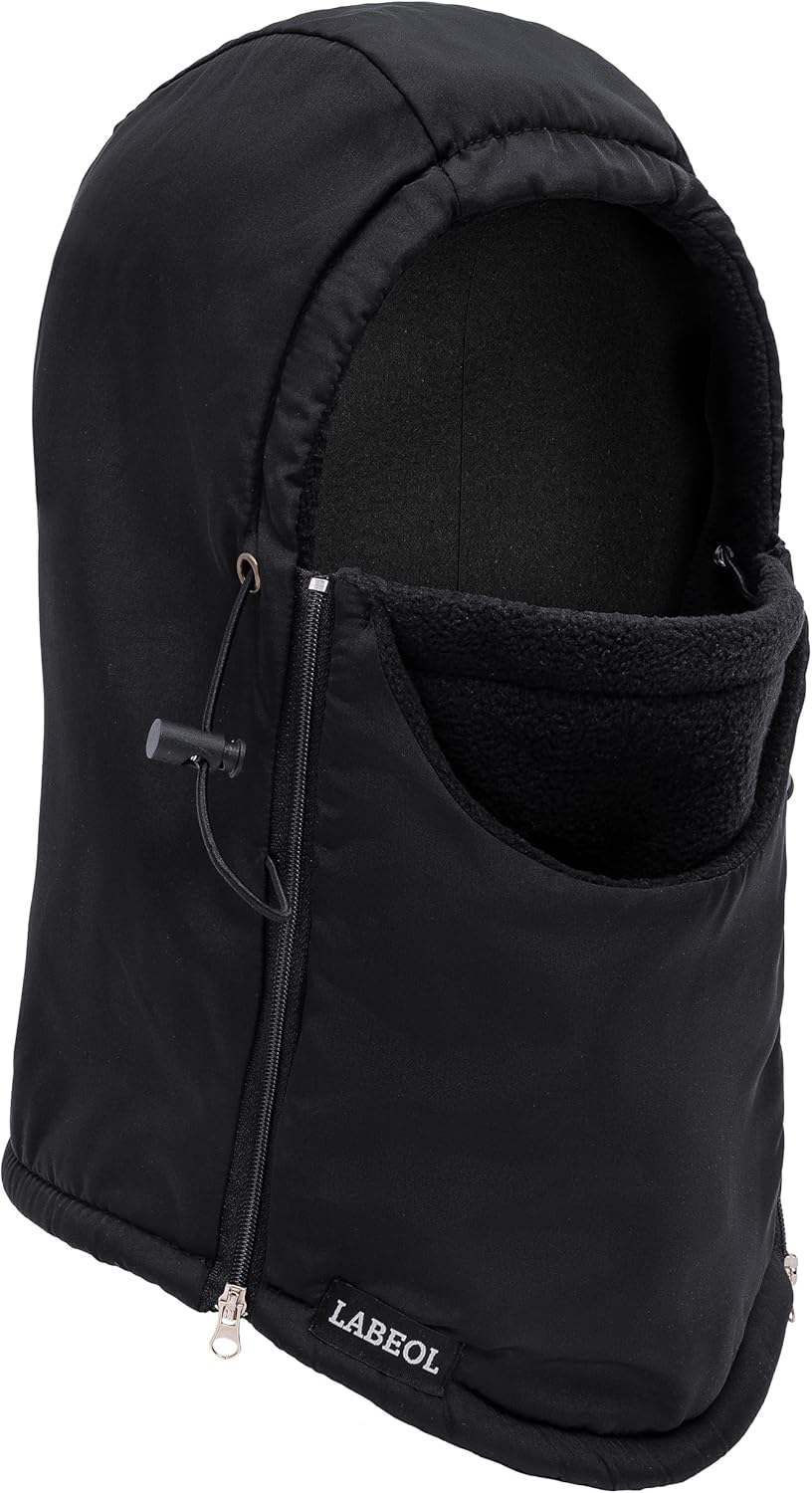 Labeol Kids Balaclava Winter Hat Ski Mask Windproof Thick Warm Fleece Face Cover with Adjustable Zippers for Boys Girls