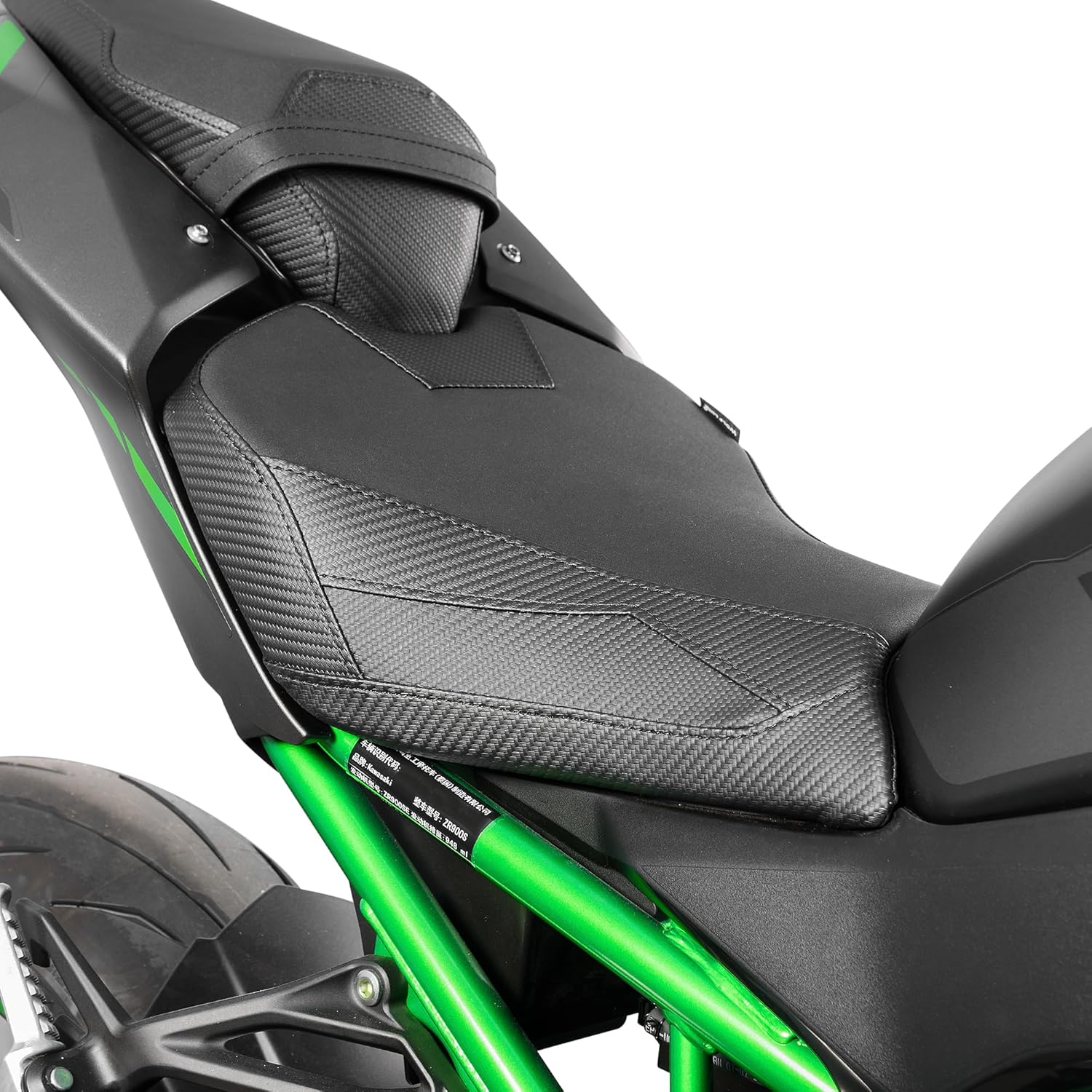 Motorcycle Driver Seat for Kawasaki Z900 2025 2026 Z 900 Front Pillion Solo Cushion Cover Pad Set (Rider-Black)