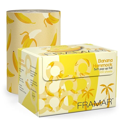 FRAMAR Banana Hair Foil – Hair Foils For Highlighting Long Hair, Highlight Foils For Hair Highlighting, Salon Foils For Hair Highlighting Kit, Salon Foils For Hair Stylist – 320 ft - Banana