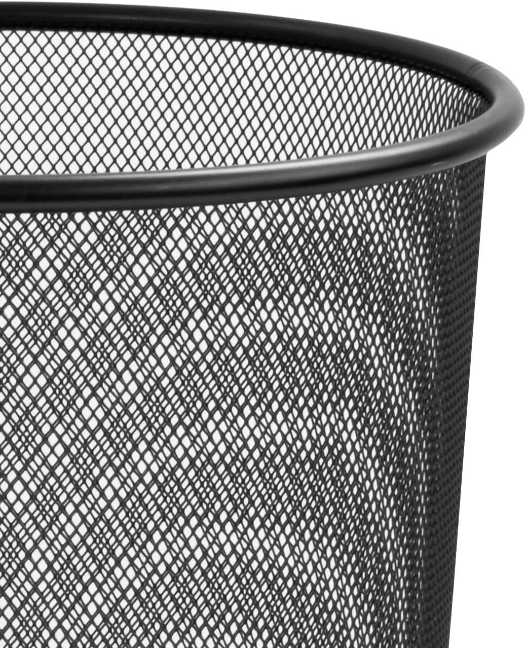 Osco Mesh Waste Bin Lightweight Sturdy Scratch-Resistant Dia250xH275mm Black Ref WB35 B