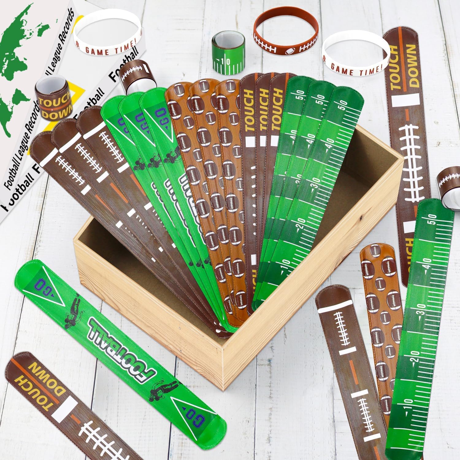 40 Pieces Football Party Favors, Silicone Wristbands and Rubber Bracelets for Game Day, Teens Birthday, Theme Party, Team Awards Presents - Image 4
