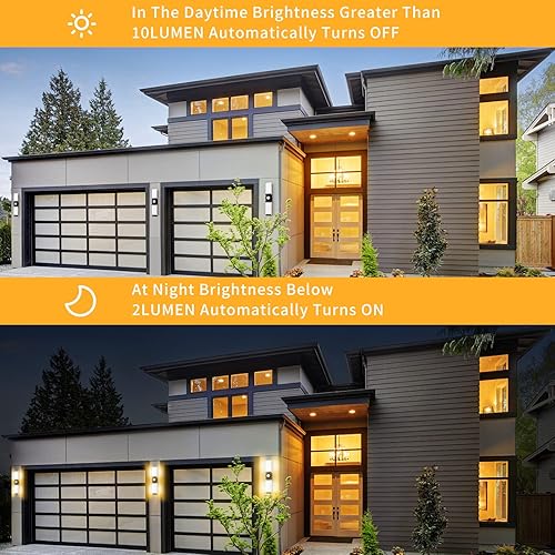 Miniatura 5 de Luz exterior de amanecer a atardecer luces exteriores de 12 W para casas luz de pared moderna para exteriores luz LED integrada de 3000 K para