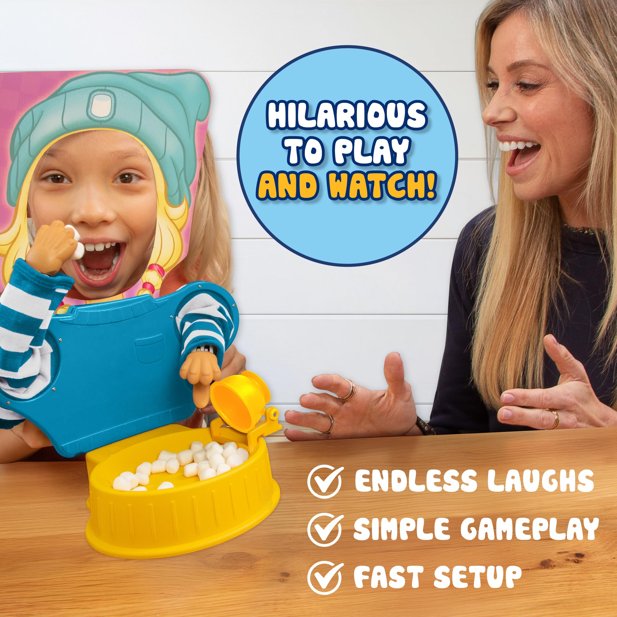 PlayMonster Marshmallow Madness Board Game – Hilarious Family Board Games for Kids & Adults, Fun Fast-Paced Party Game for Family Night, Interactive Kids Board Games, Ages 8+