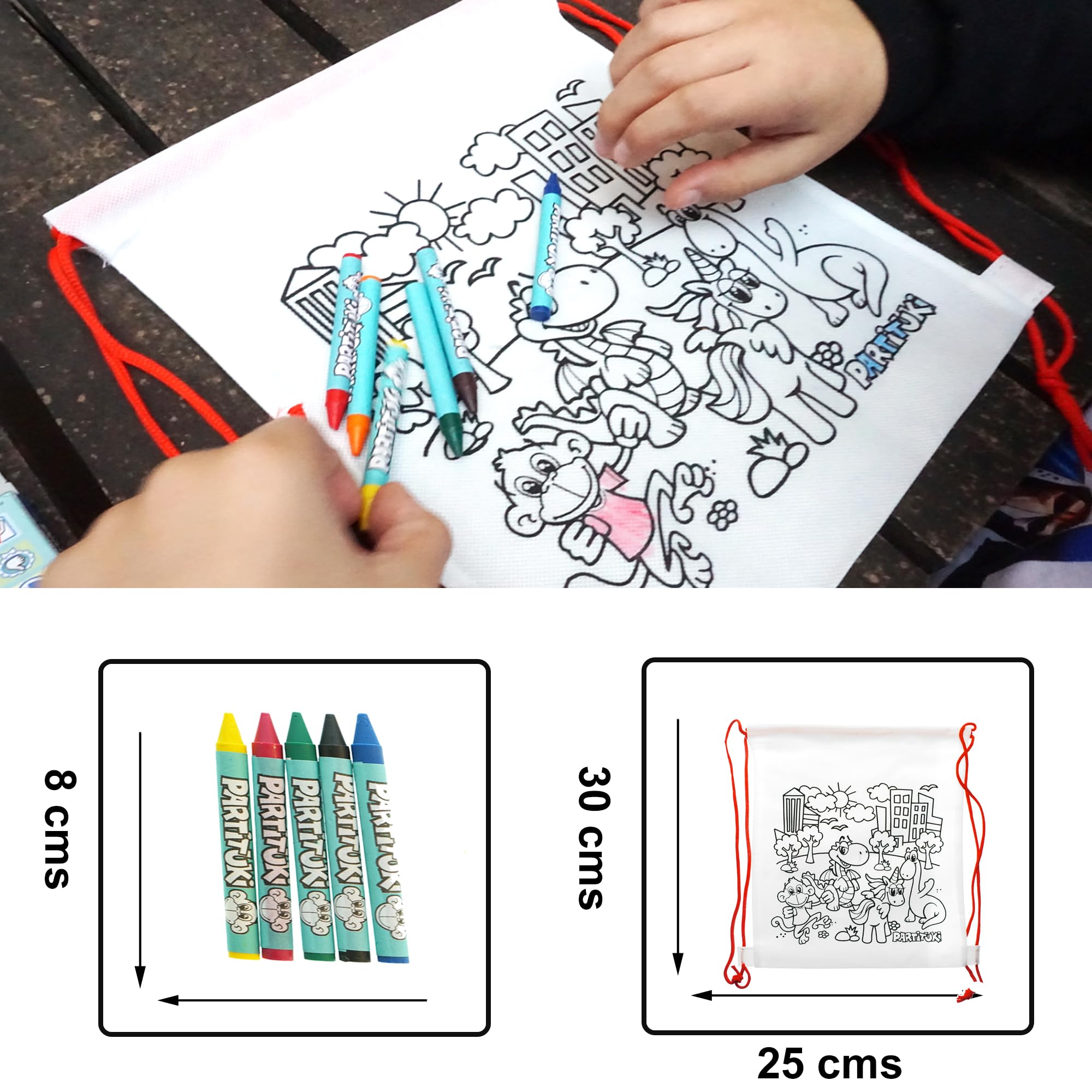 15 Sets Bunte Wachsmalstifte - Ungiftig CE Zertifiziert - Perfekt Als Mitgebsel Für Kindergeburtstage & Partys