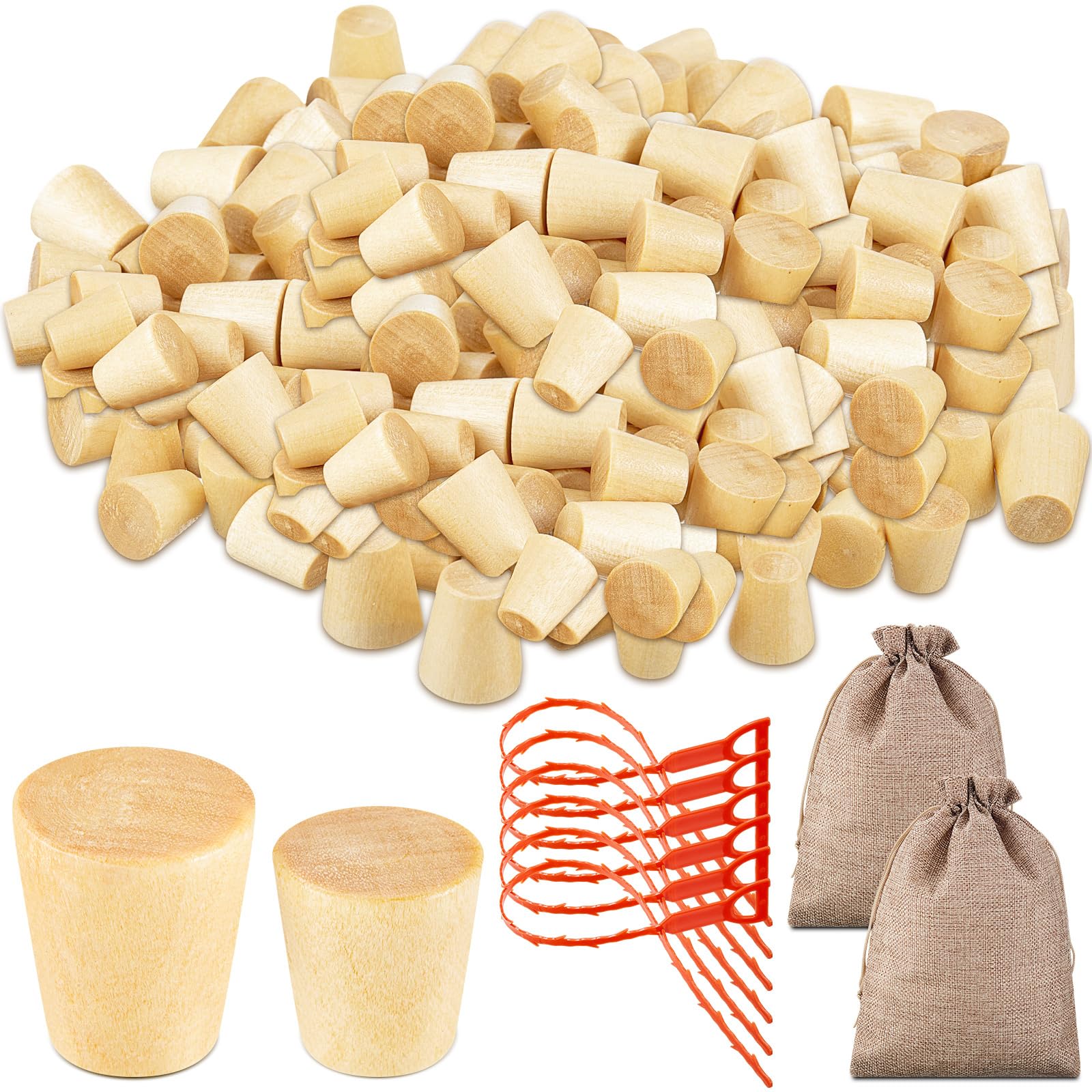 Juexica 308 Pieces Carpenter Sets 2 Size Carpenter Carpenter Traps for Outside with Stake Fence Kit for Repairs The Damage and Plugging Holes