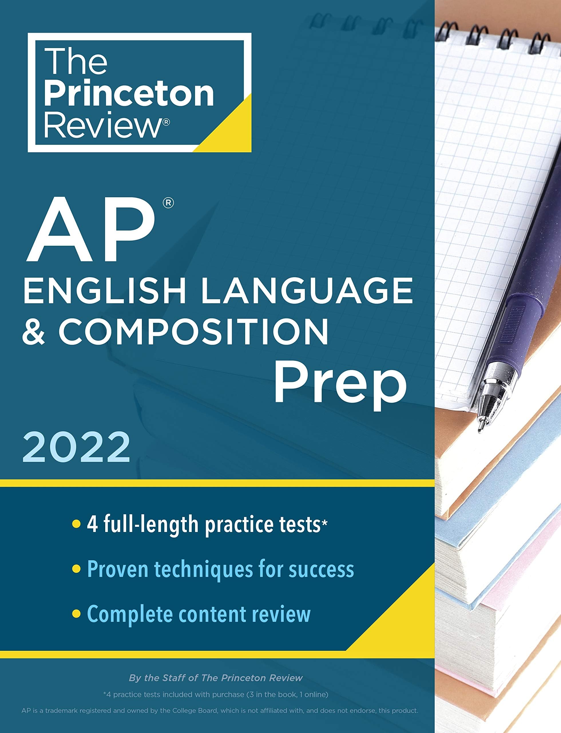 Princeton Review AP English Language & Composition Prep, 2022: 4 Practice Tests + Complete Content Review + Strategies & Techniques