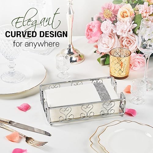 Vista 102 de Bandeja de acrílico para toallas de invitados para baño, soporte vertical para toallas de mano desechables, organizador de servilletas impermeable A