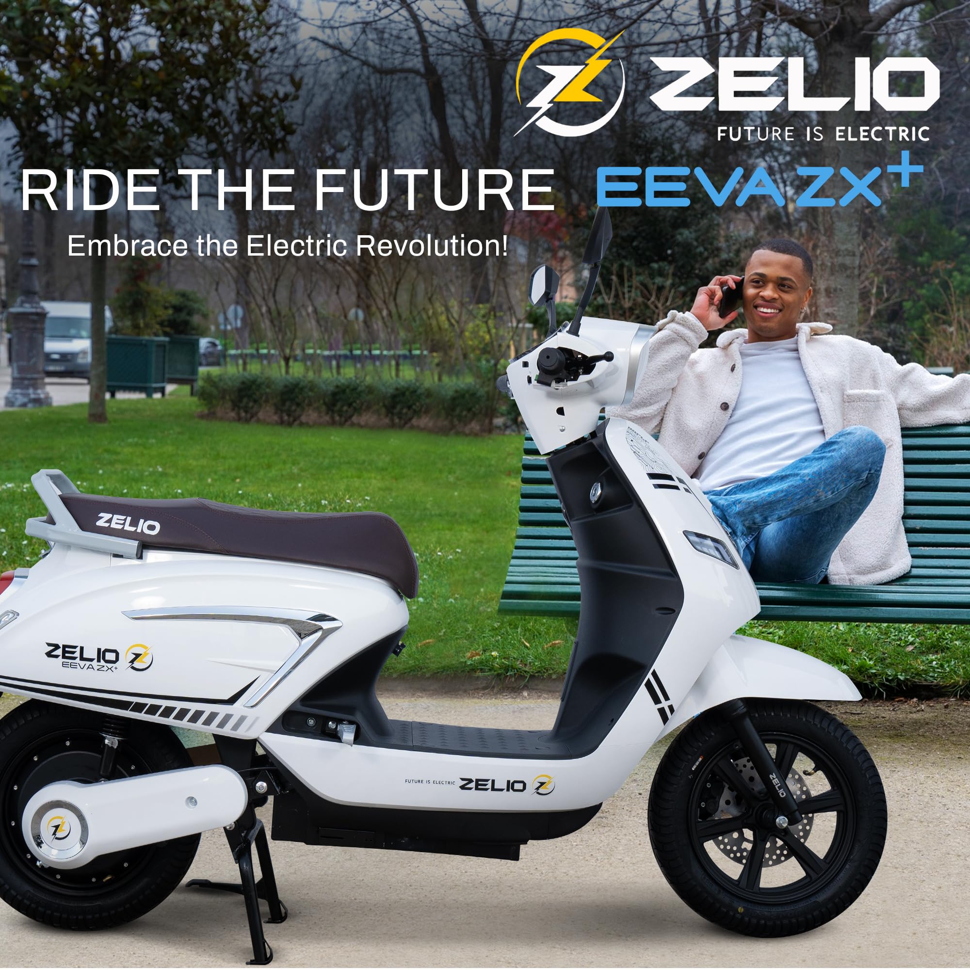 ZELIO EEVA ZX+ Electric Scooter | 60V/32AH Lead Acid Battery