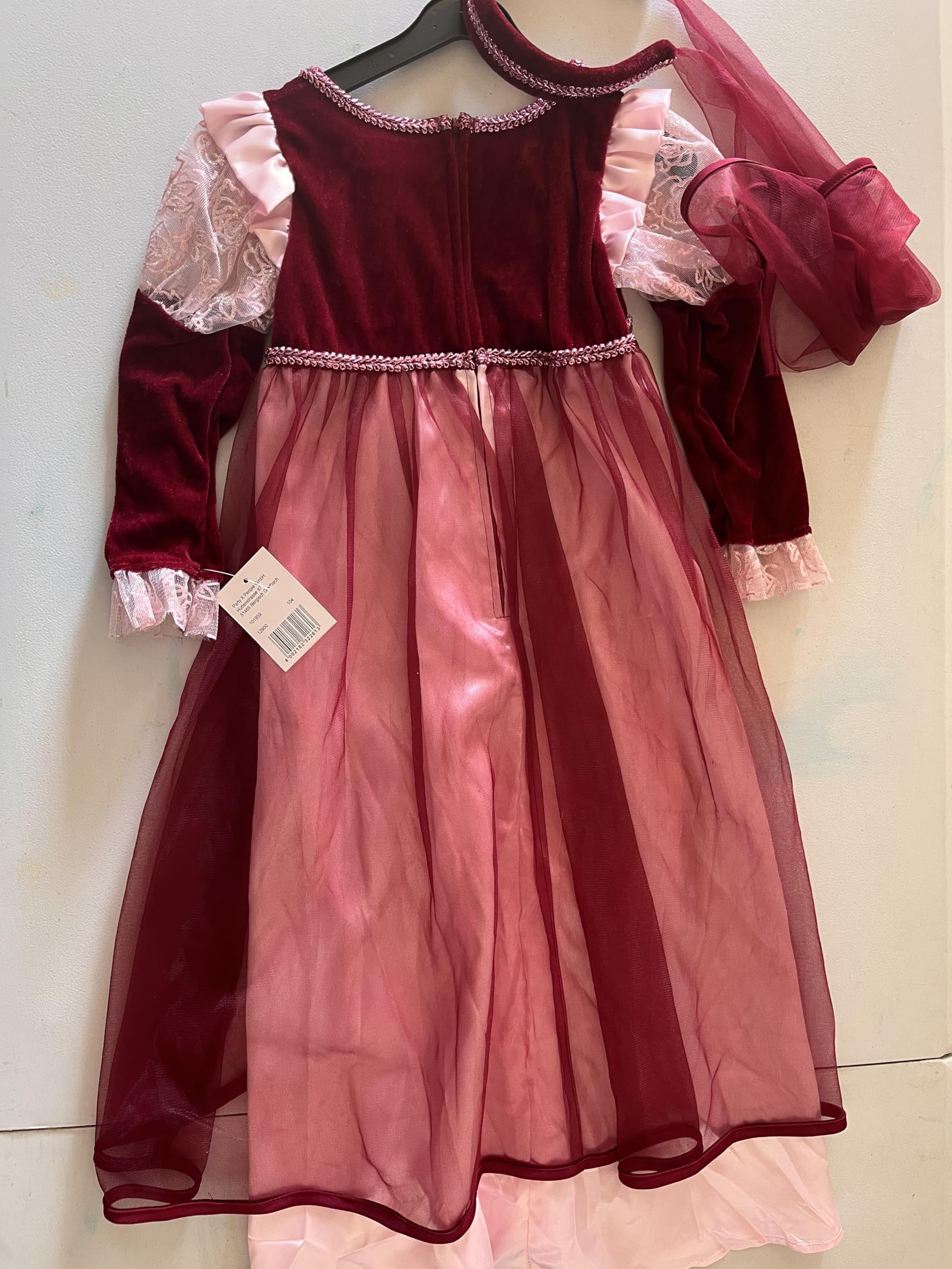 Märchen Prinzessin Kostüm für Mädchen Gr. 140 - Zauberhaftes Kinder Kostüm Mittelalter Mottoparty Karneval