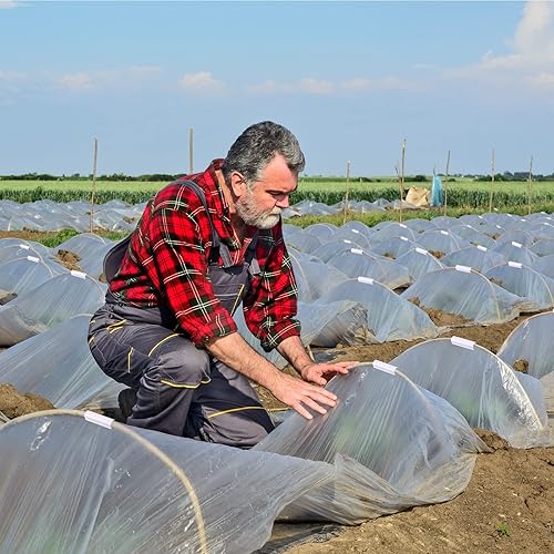 Miniatura 40 de Jetec 32 clips de PVC para cubierta de piscina para invernaderos de piscina sobre el suelo, cubiertas de filas, jardín, refugios, protección